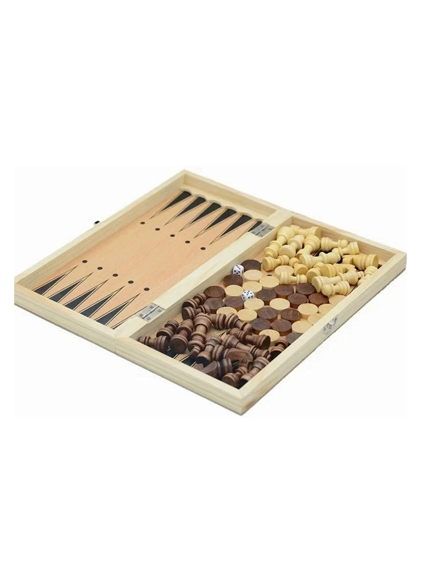Board Party Table Games - Chess Checkers Backgammon