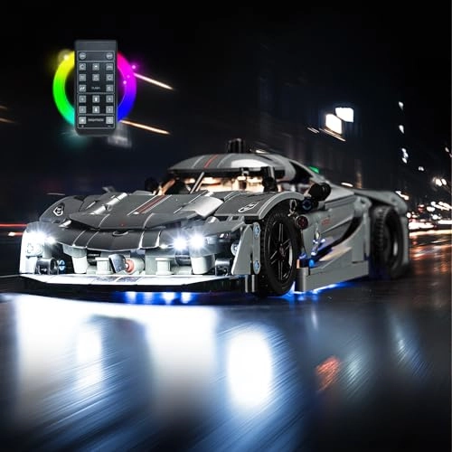 LED Lighting Kit for Koenigsegg Jesko Absolut Grey Hypercar 42173 - Lego