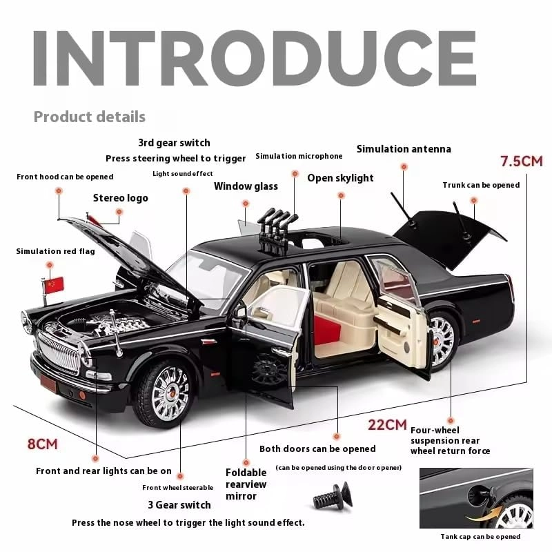 Hongqi L5 - 1:24 Scale 1.0 Count