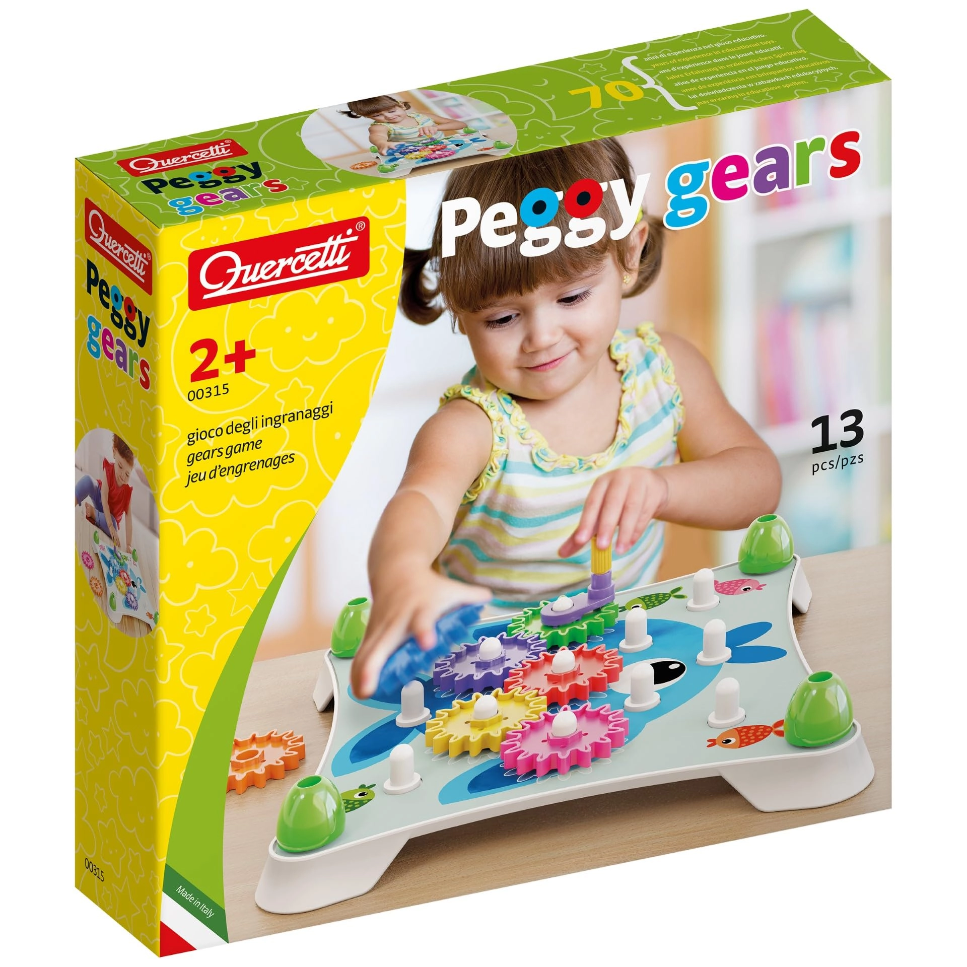 Quercetti Jumbo Peggy Gears - 24 months - 5 years 13 pieces