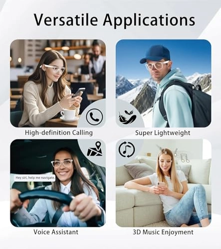 E13 Bluetooth Music Sunglasses - Bluetooth 5.4 Open-ear Speakers UV400 Blue Light Filter