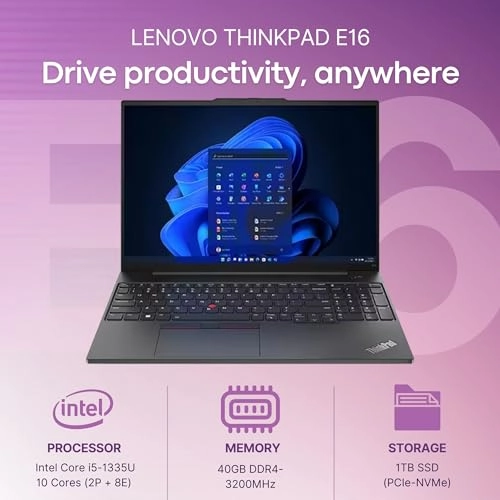 ThinkPad E16 Gen 1 - 16'' i5-1335U 40GB DDR4 1TB NVMe