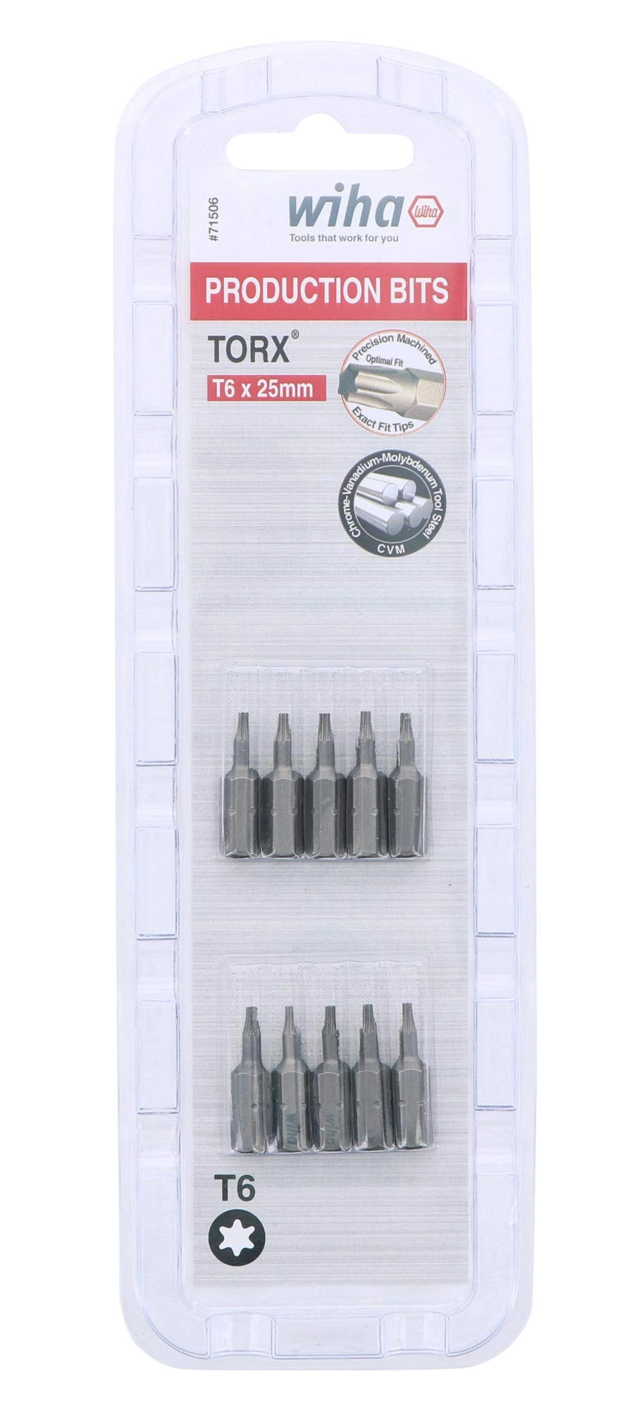 71508 Torx Insert Bits - 10Pack 25 mm