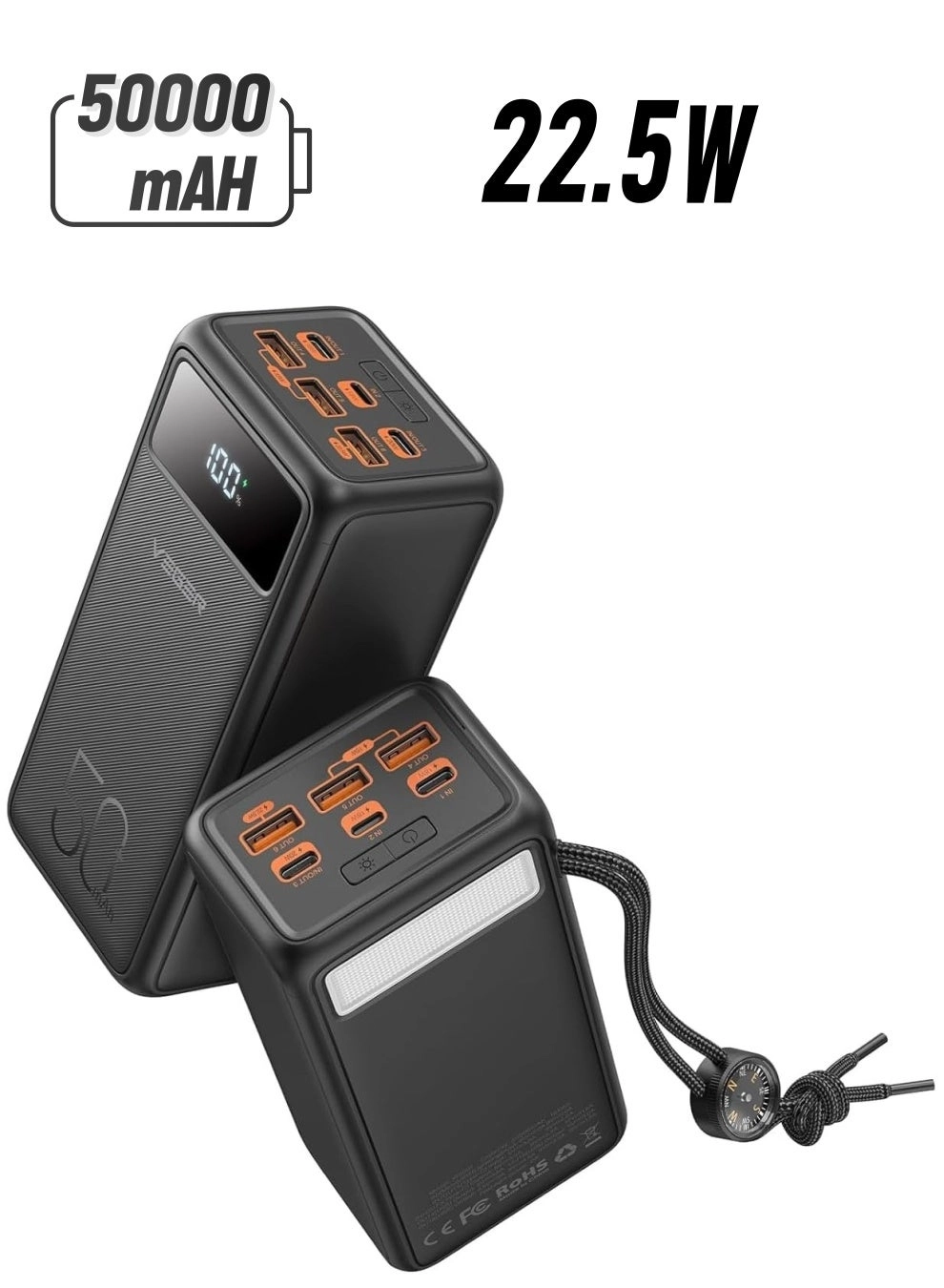 VEGER QC3 - 50000mAh 22.5w Fast charging