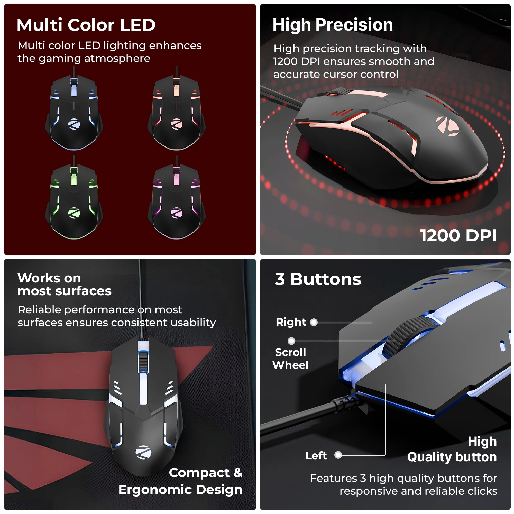 Wired Keyboard & Mouse Combo - QWERTY Wired