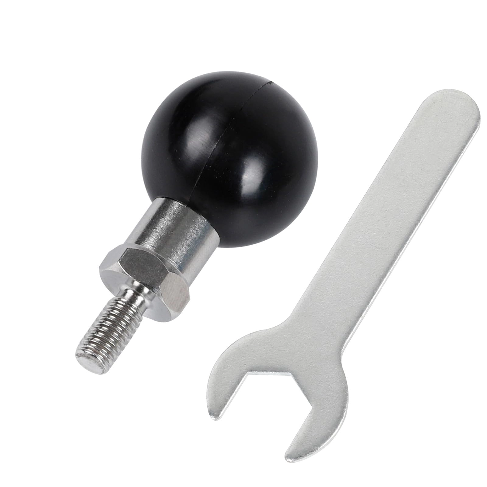 FPN 1" Ball Mount Adapter - 1/4"-20 Threaded Bolt B Size Double Socket Arm