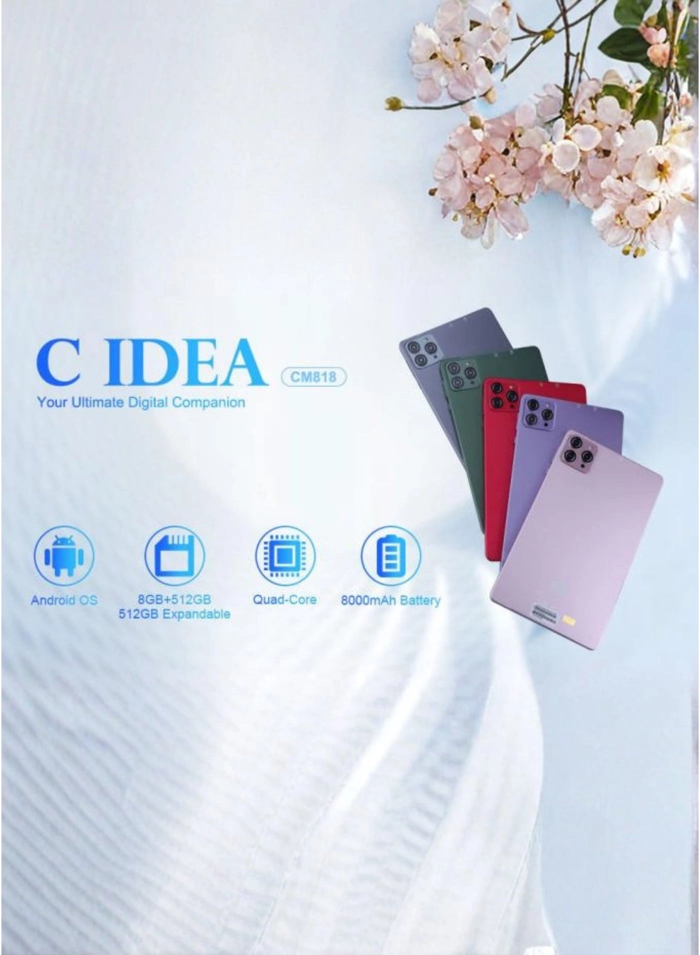 CM813 Pro Tablet 8" 5G 8GB RAM 512GB