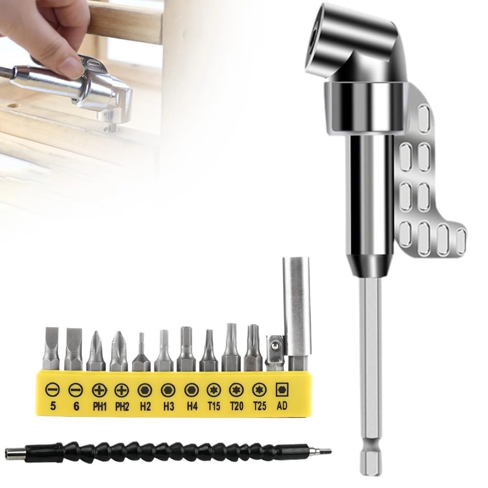 Right Angle Drill Adapter - 105 Degree 1/4" Hex Shank