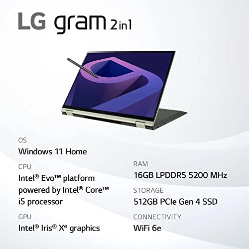 gram 16T90Q - 16'' i5-1240p 16GB DDR5 512GB SSD