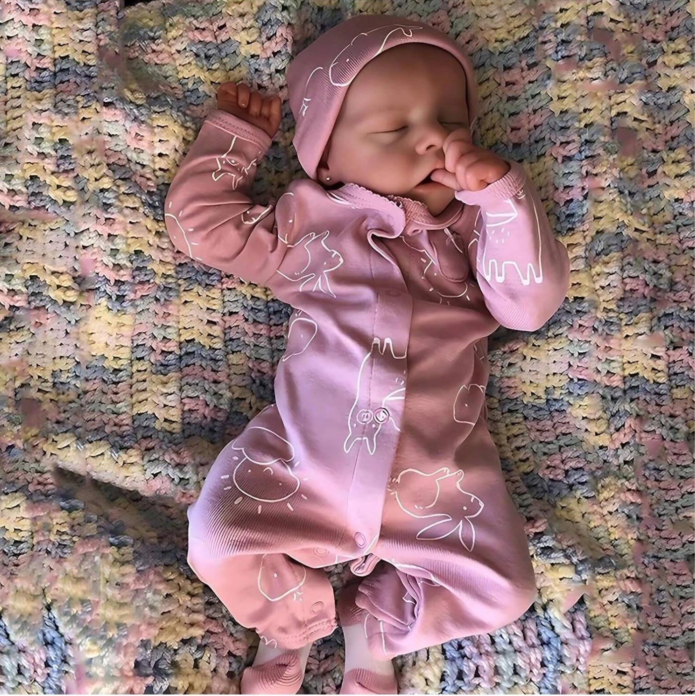 CHAREX Reborn Baby Doll - 18 Inch African American Sleeping Newborn Ages 3+