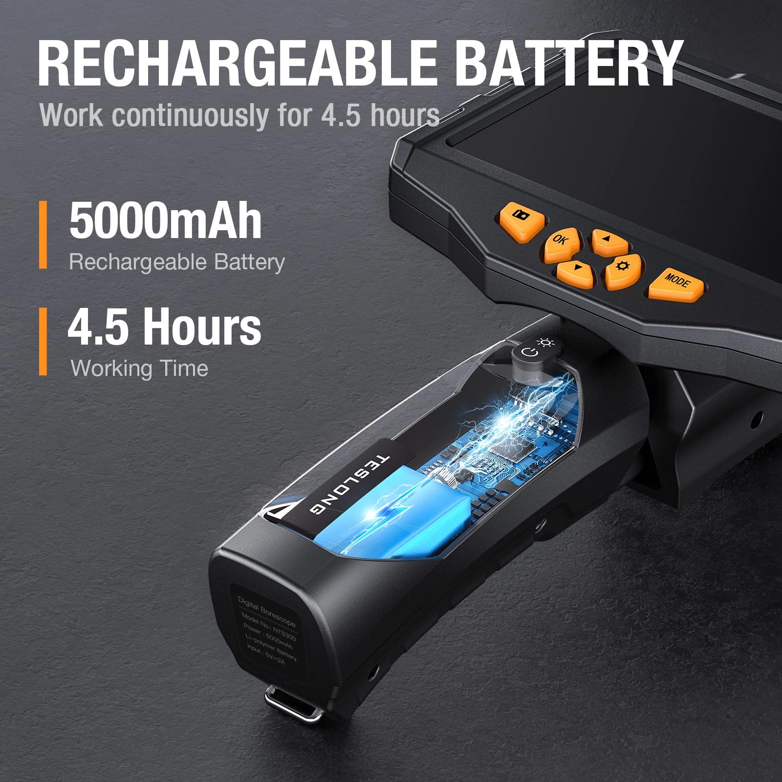 Triple Lens Borescope Inspection Camera
