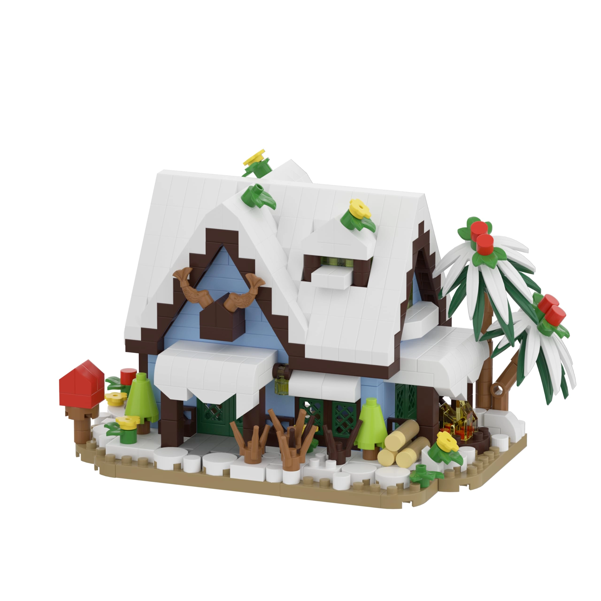Jollcnoia Winter Snow Cottage (7581) - Floral