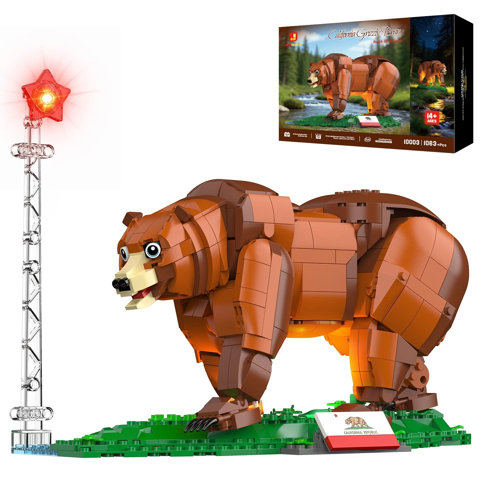 Shenzhen Aifu Network Technology Co.,Ltd California Grizzly Bear Building Set (10003)