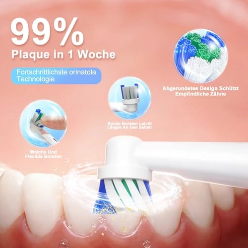 3862 - 8 Brush Heads 3 Modes White