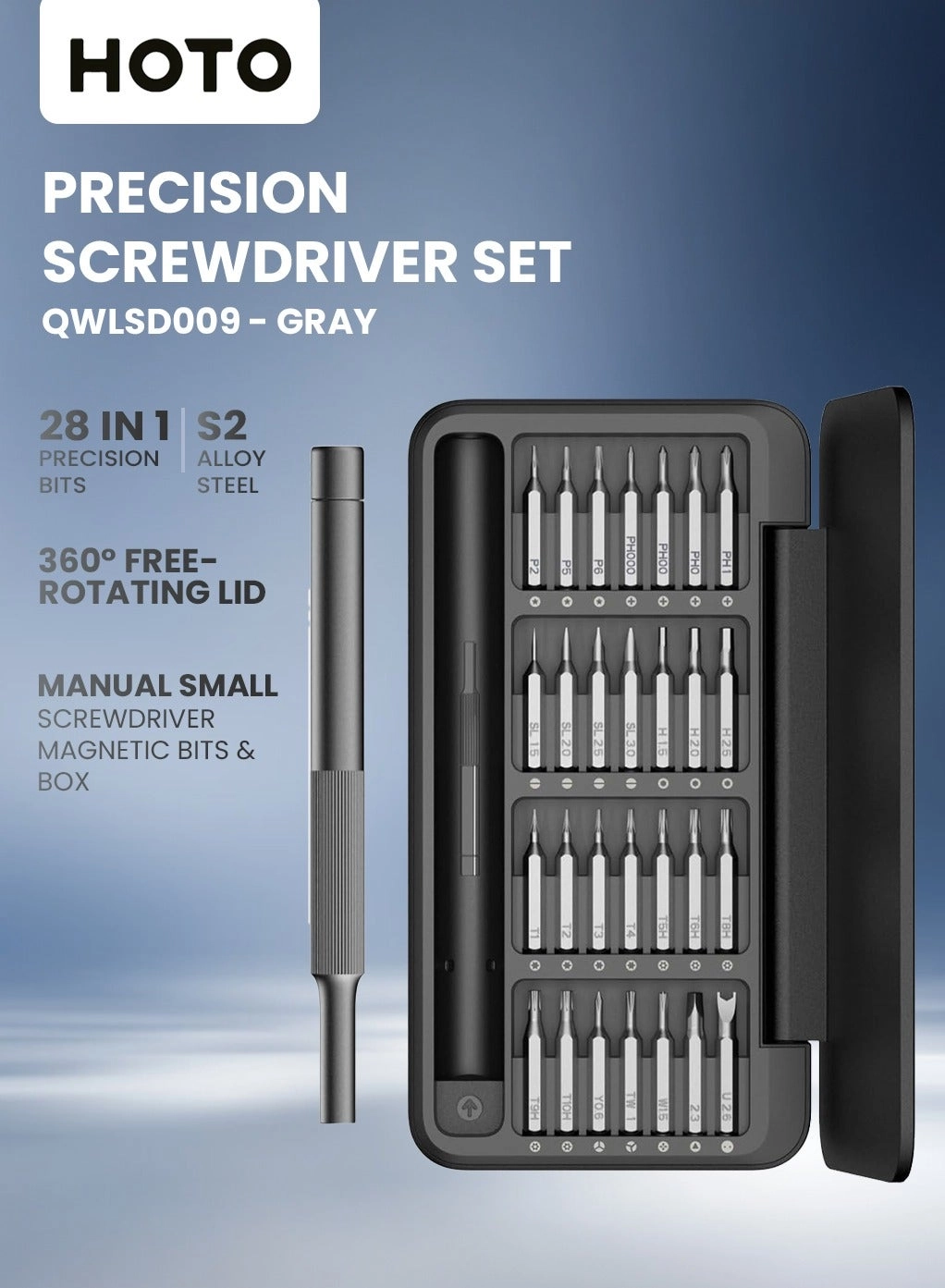Precision Multi-Bit Screwdriver Set (28 Pcs)