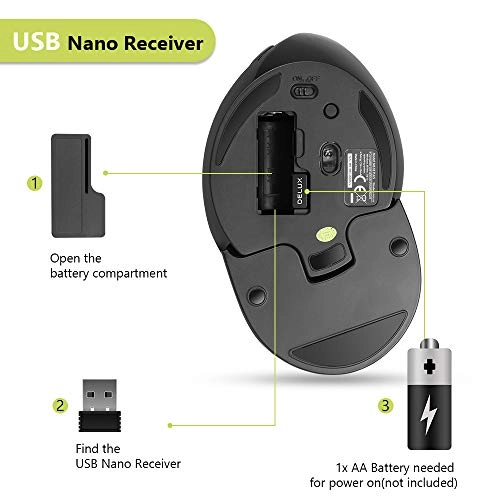 M618GX Ergonomic Vertical Mouse - Wireless