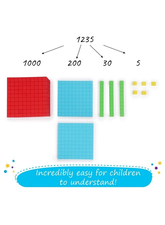 Foam Base Ten Blocks - K-3 131 pieces
