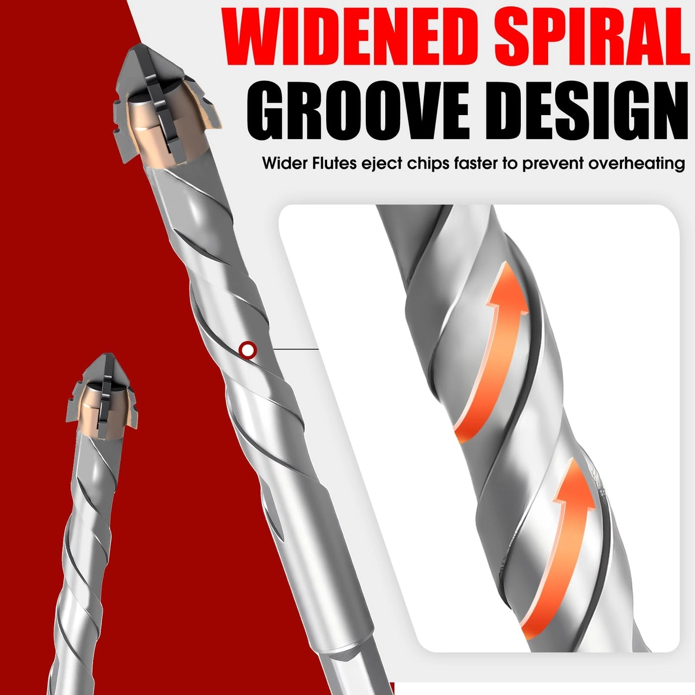 Eccentric Drill Bits - Carbide 12-Piece (5/32"-1/2")