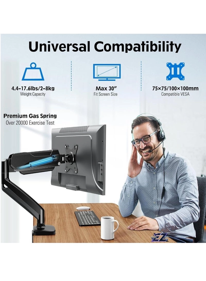 Single Monitor Arm - Single 13-32 Inch VESA 75x75/100x100mm