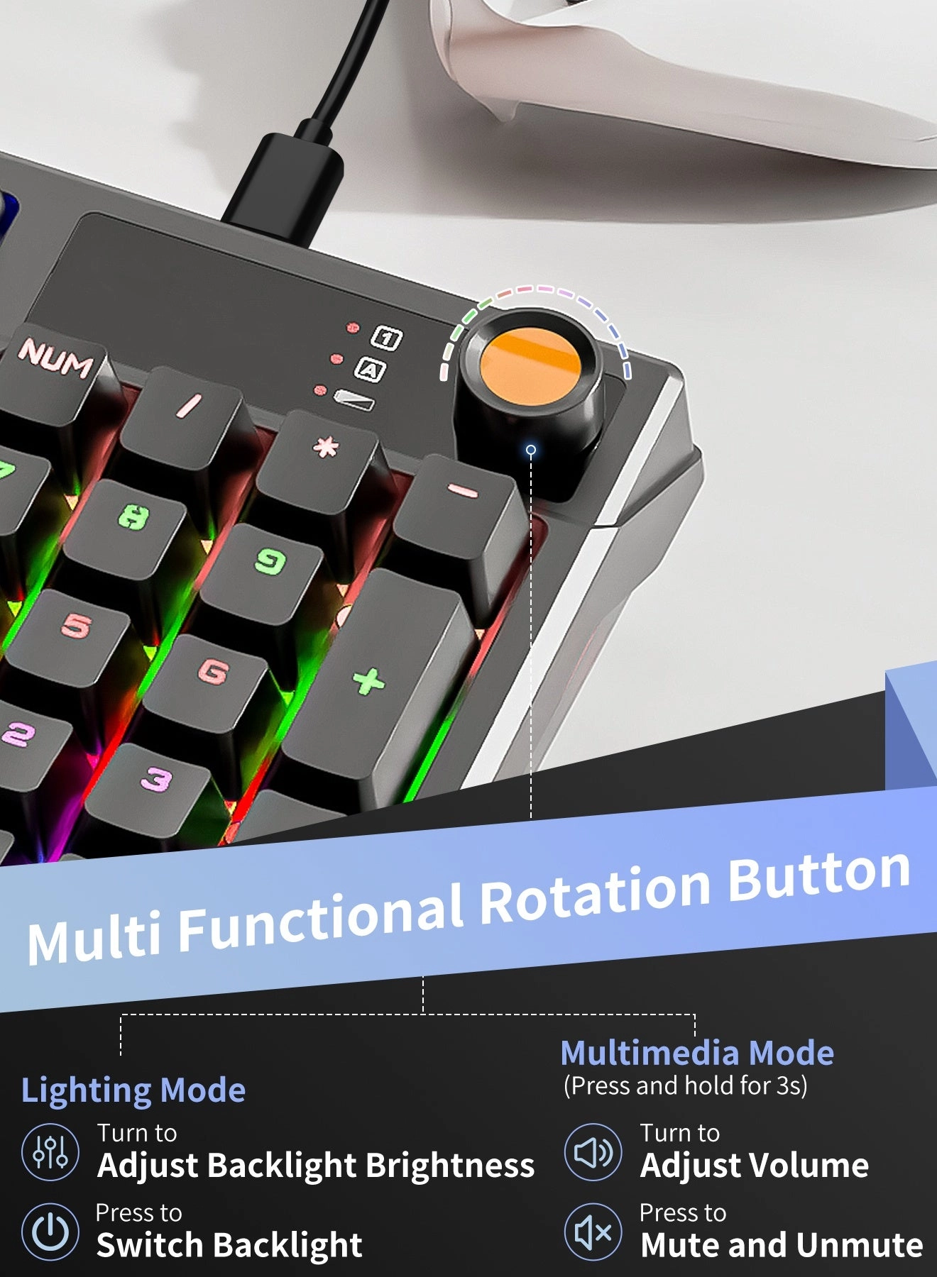 95-Key Wired Mechanical Keyboard - Wired