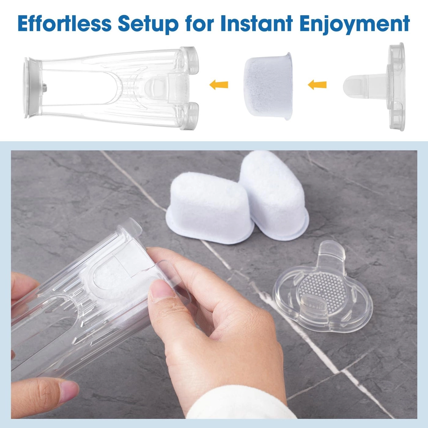 Filter Holder - Side Reservoir + Replacement Water Filters - 12