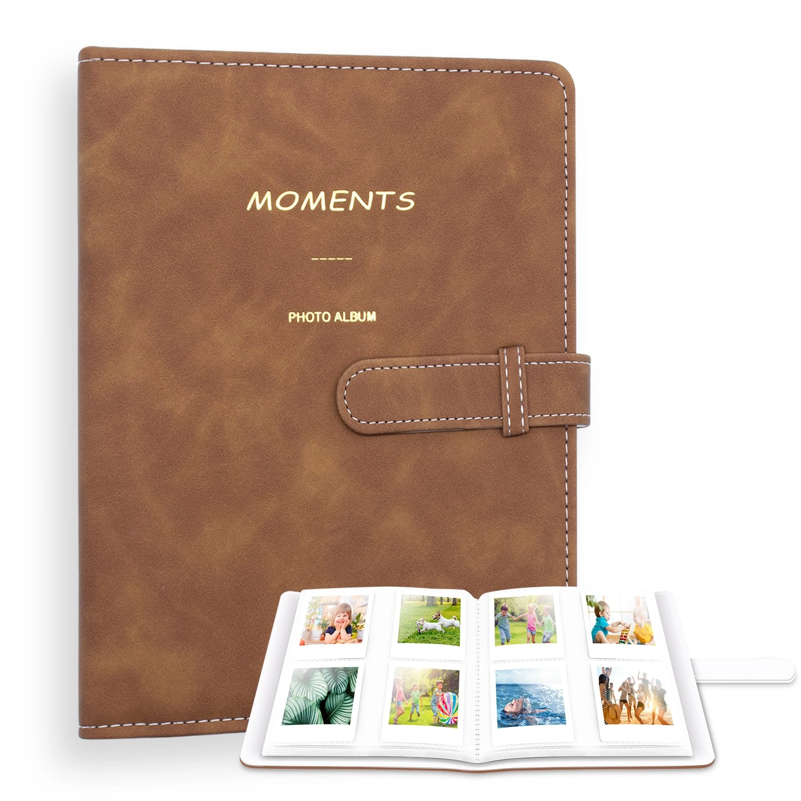 3.5x2.3" 256 Pockets PU Leather Photo Album