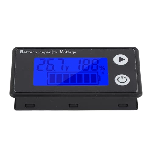 Battery Monitor - 10-100V LCD Voltage Temperature Indicator
