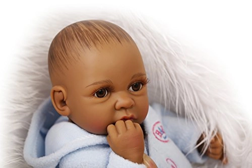 Reborn Baby Doll - 10 inch 28cm Silicone Vinyl African American