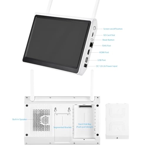 PTZ Security Camera - 2K 4pcs + 10CH NVR - 10'' HD Monitor