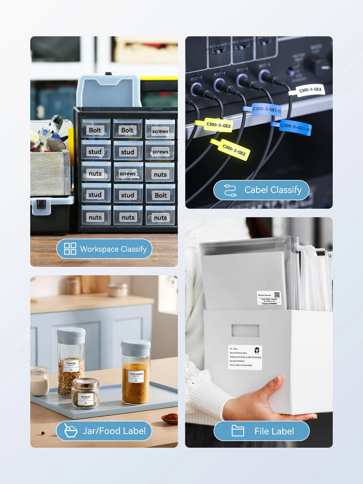 B1 - Label Maker 50*30mm Labels Space Blue