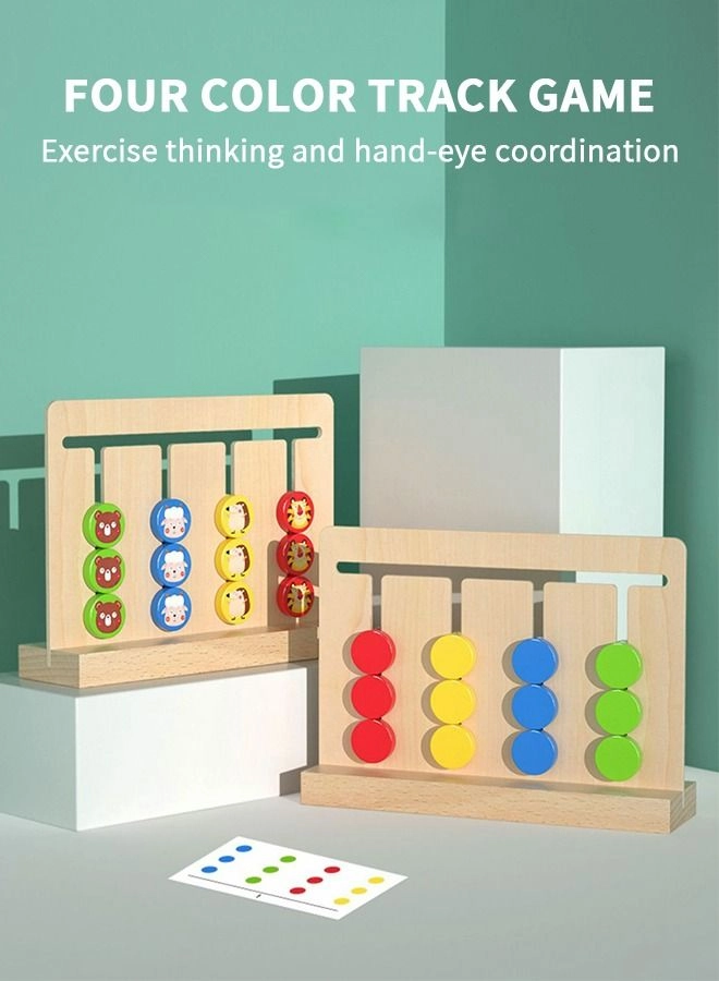 Slide Four Colors and Shapes Puzzles - 20.0 pieces