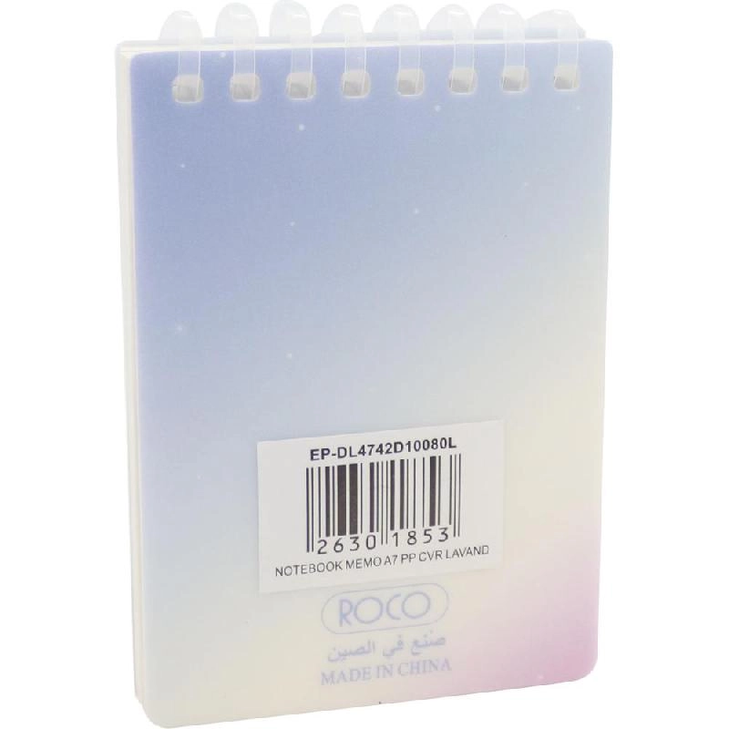 Memo Notebook A7 Spiral - Lined 60 Sheets
