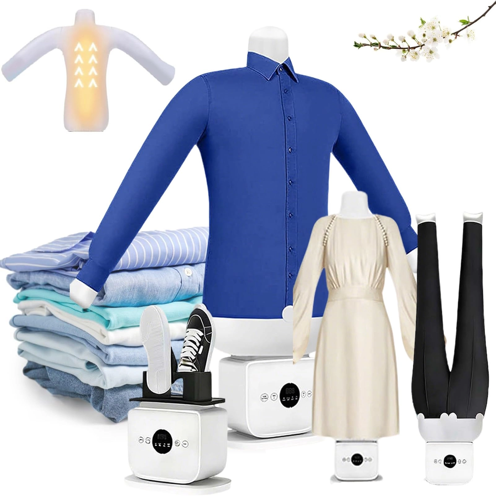 NzEupno Fully Automatic Shirt Steamer - 1400W Vertical 8-10 minutes