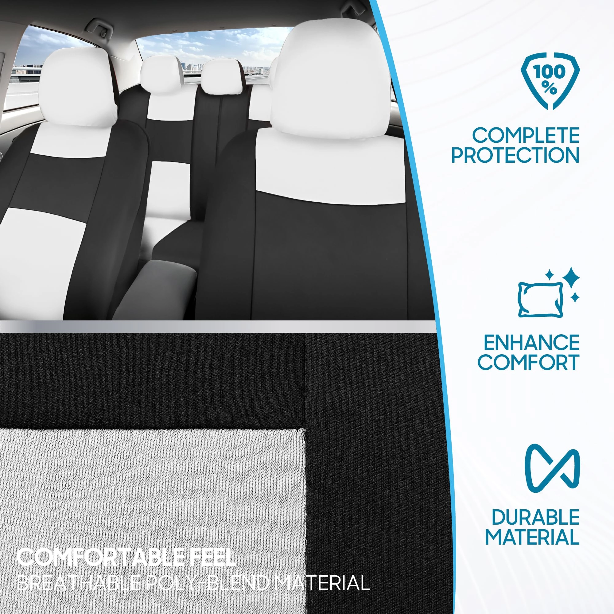 PolyPro Car Seat Covers - Solid Beige Universal Fit