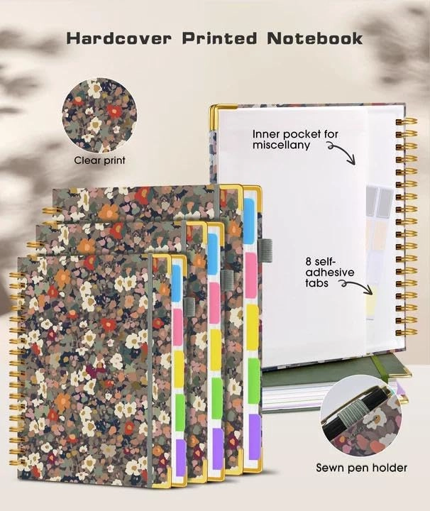 Spiral Notebook Large Hardcover - Lined 150 Sheets