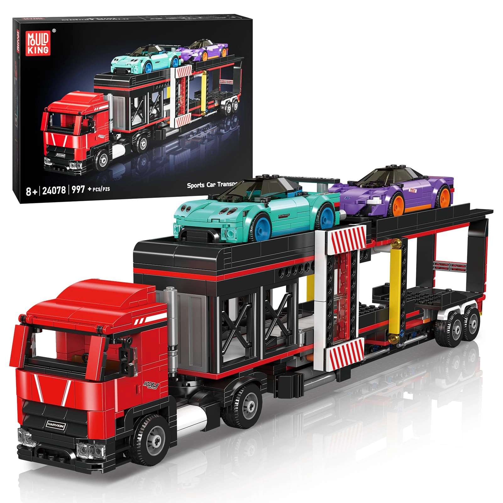 mould king 24078 City Car Transporter - 997 pcs