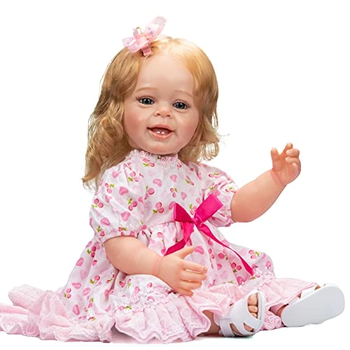 Yannik Smile Reborn Baby Doll - 55 cm Silicone Blue Eyes