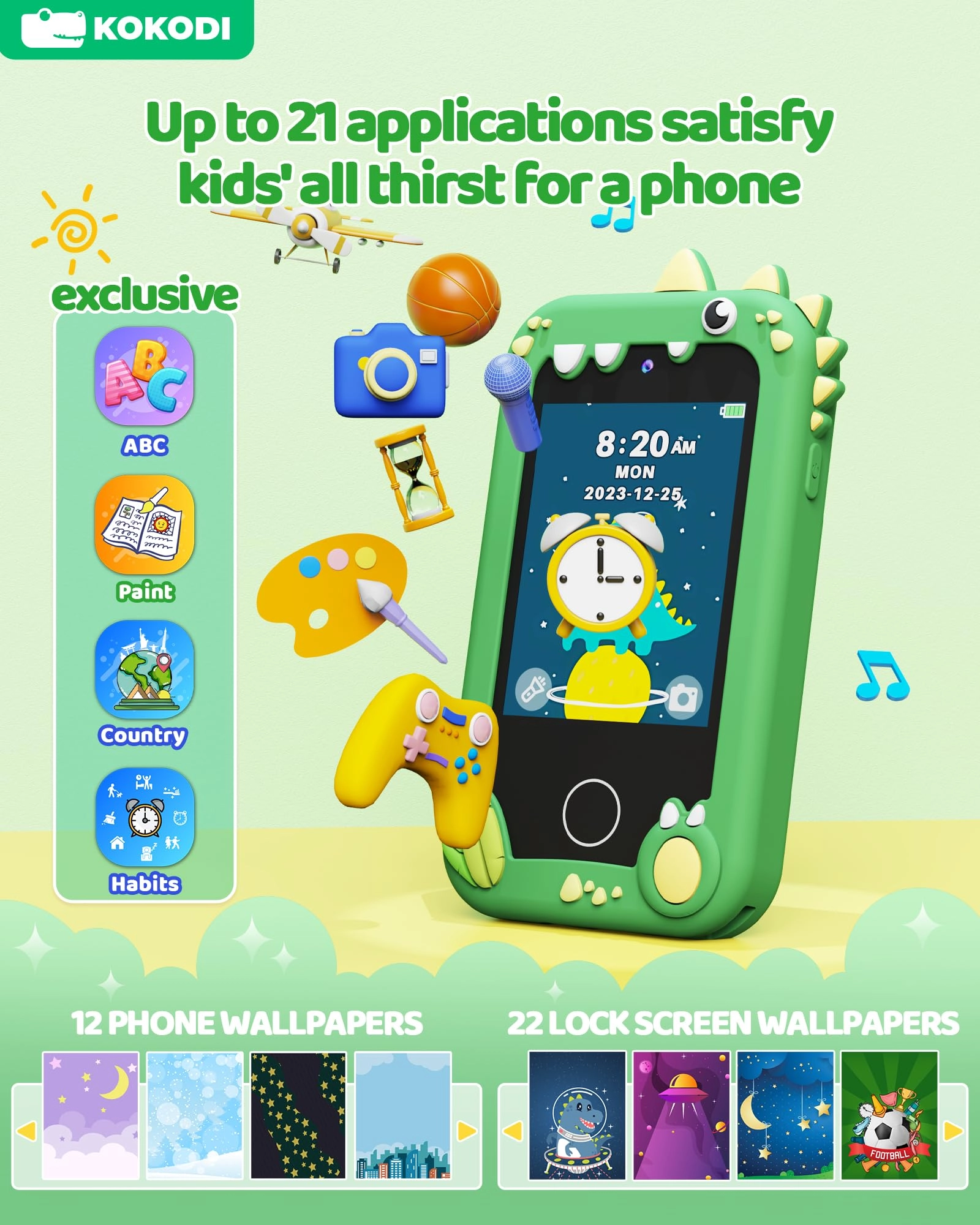 Kids Smart Phone Toys - 3 years+ Dinosaur