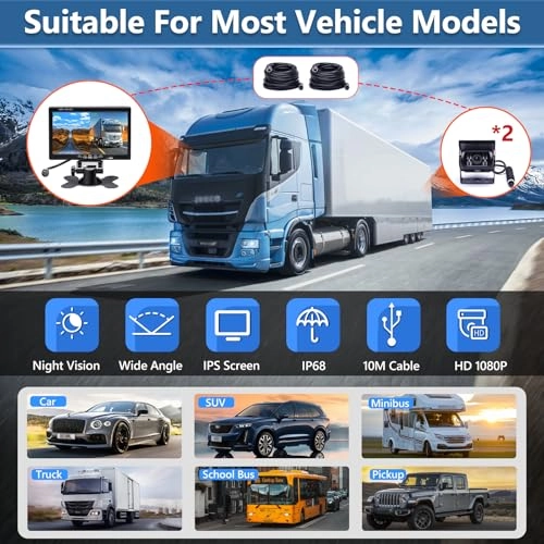 Rear View Camera - Night vision Wired 1080P