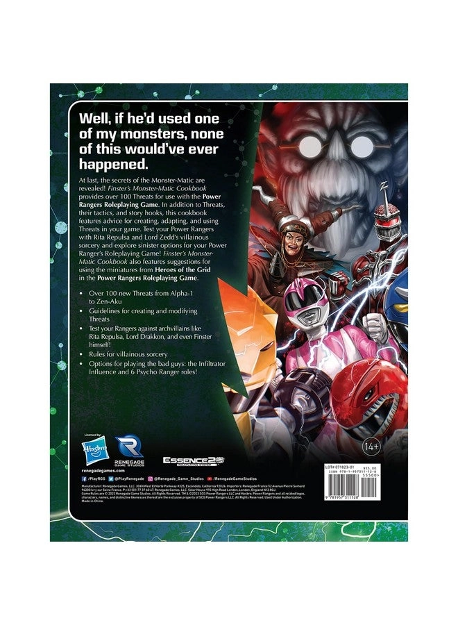 Power Rangers RPG Finster’s Monster-Matic Cookbook Sourcebook