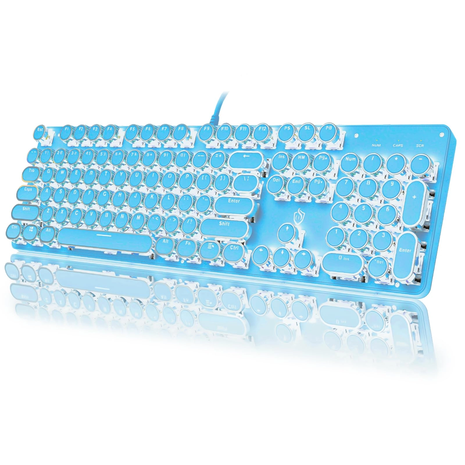 REQUIN Typewriter Style Mechanical Gaming Keyboard - Wired