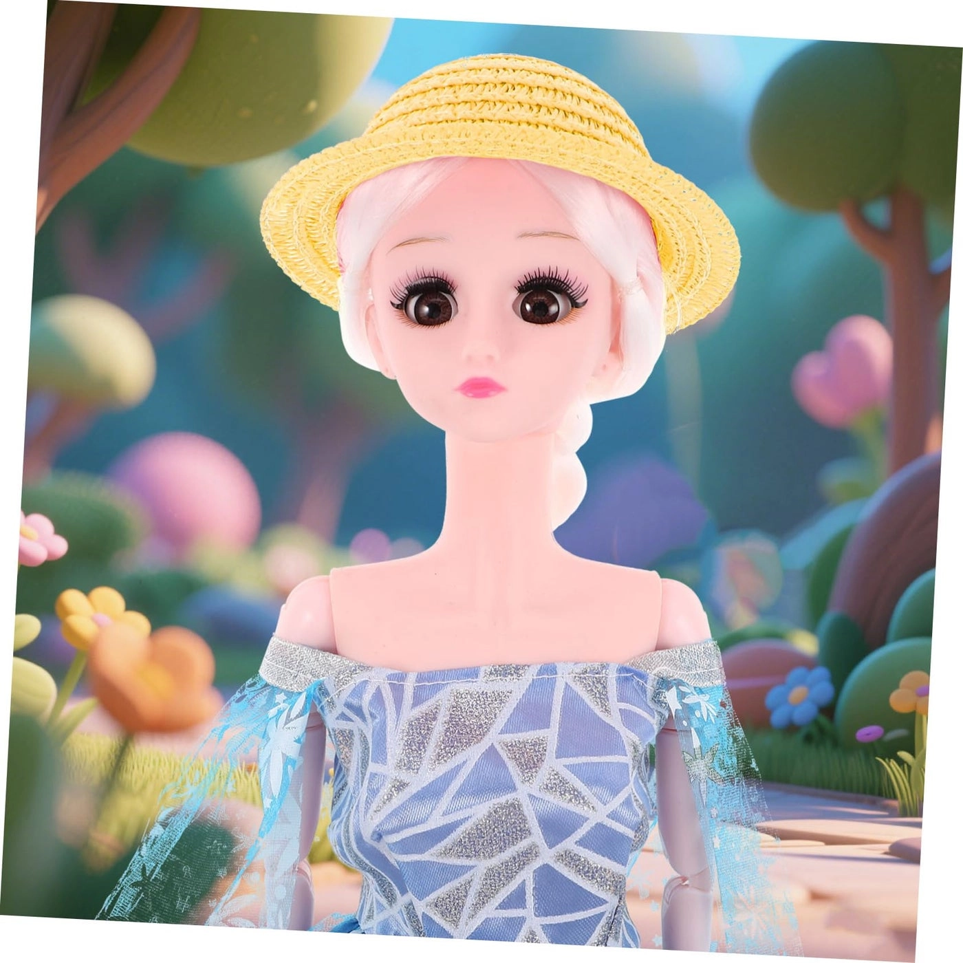 Miniature Woven Straw Hat - 5 little_kid 10.50X10.50X5.00CM