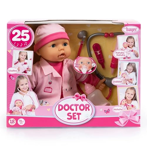 Doctor Set Doll Playset - 38 cm Battery Operated (93878AA)