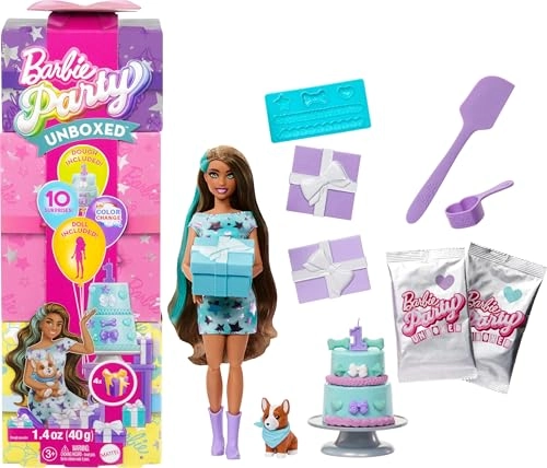 Party Unboxed Reveal - Brunette blue hair streaks