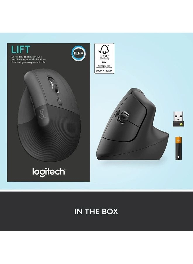Lift Vertical Ergonomic Mouse - Wireless