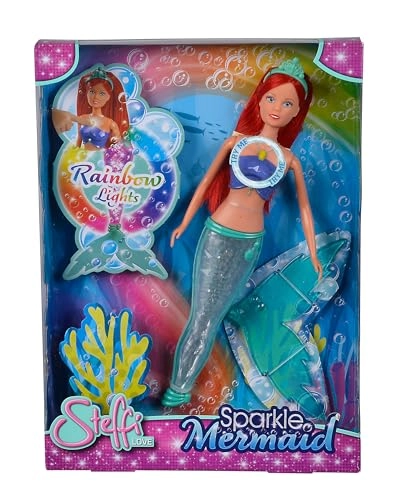 Steffi Sparkle Mermaid Doll - 39 cm Rainbow light Ages 3+