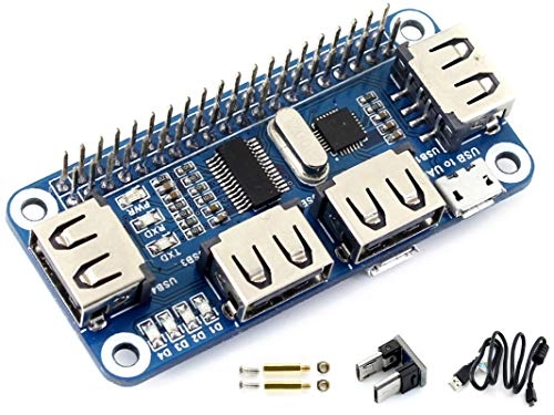 Waveshare USB HUB HAT - 4-Port USB2.0 USB to UART