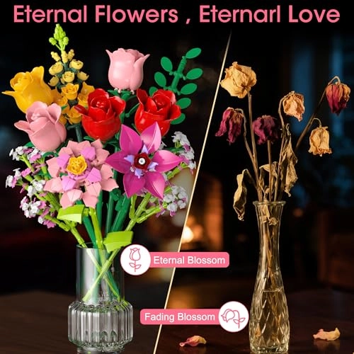 Flower Bouquet Building Set - 860 pcs