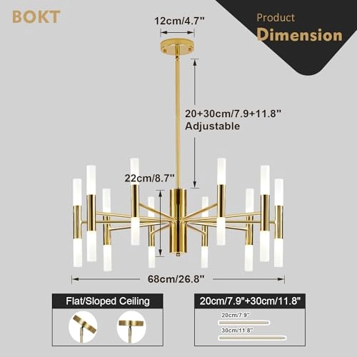 Modern Chandelier - 7.9 to 29.7