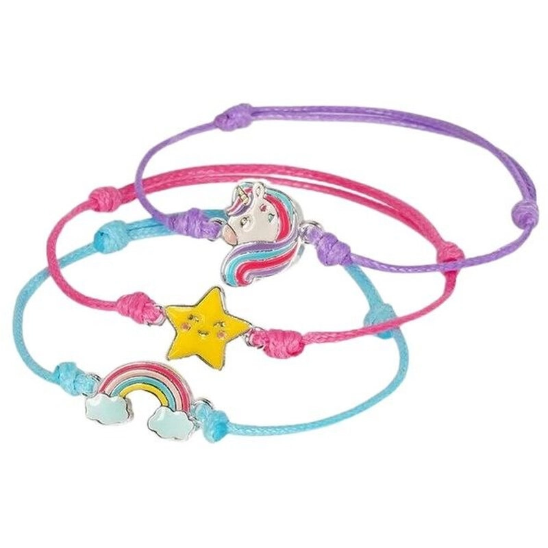 Better Together Unicorn Enamel Textile Bracelet